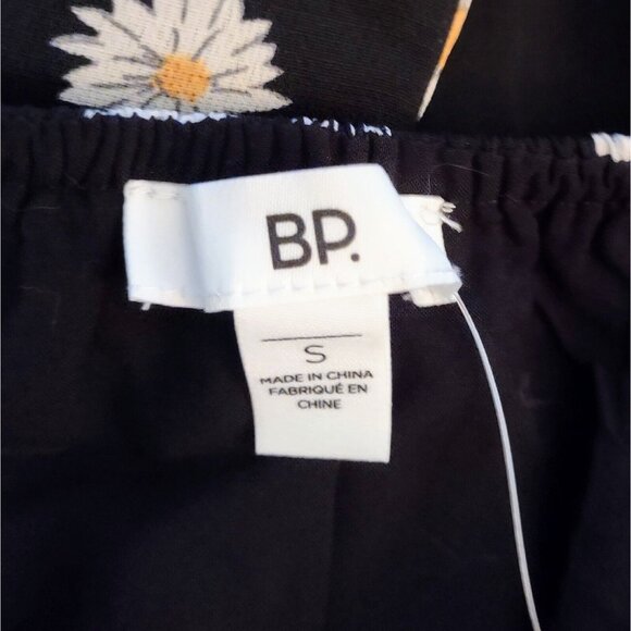 BP MIni Dress Black White Daisy Women Size Small Tie Front Floral Lined… - Picture 3 of 4